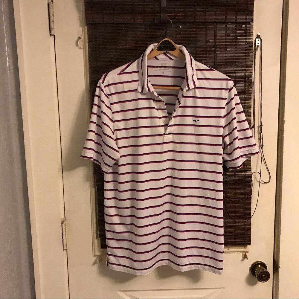 Vineyard Vines Men's Bradley Stripe Sankaty Preformance Polo